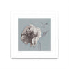Œuvre d’art murale encadrée blanche et mate « Floral Symposium Ii » 30 x 30