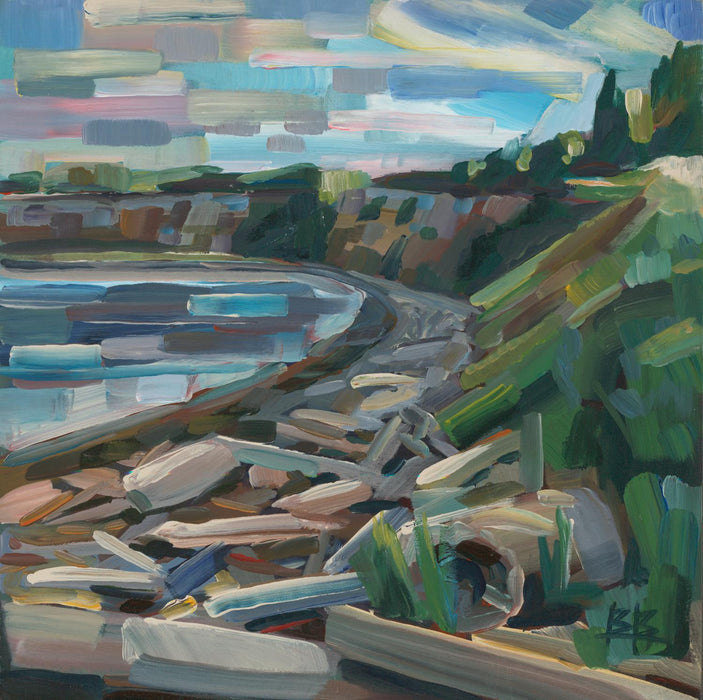 Œuvre d’art murale Giant Art « Early Morning On The Beach » 54 x 54