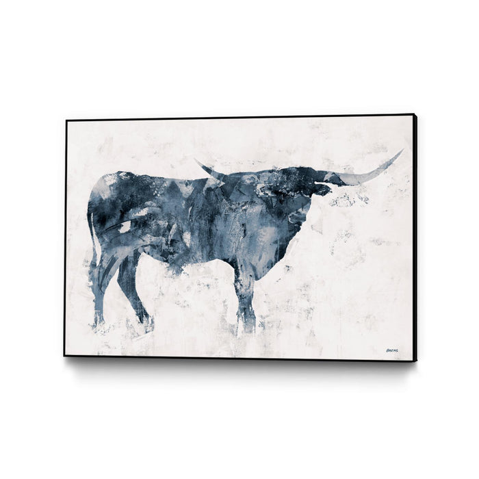 Œuvre d’art murale sur toile encadrée noire « Longhorn V2 » 36 x 24