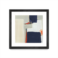 Œuvre d’art murale encadrée noire et mate « Bay Bridge V1 » 36 x 36