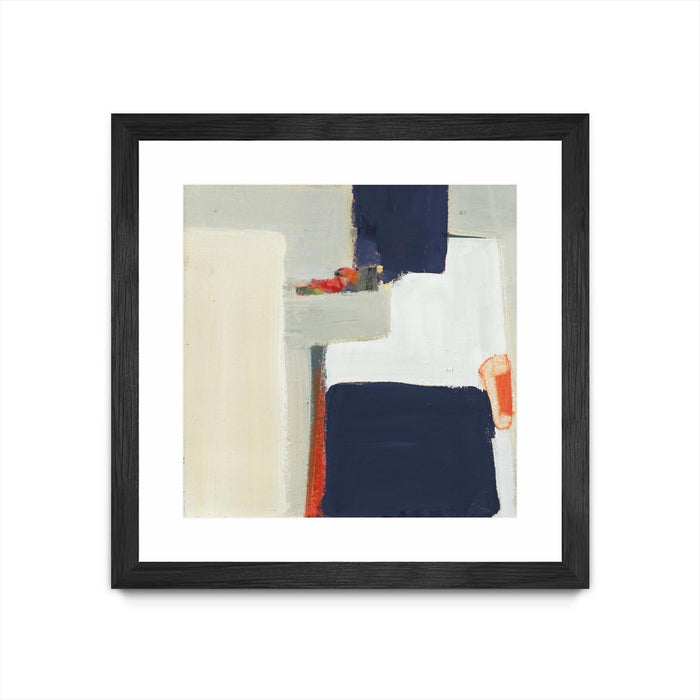Œuvre d’art murale encadrée noire et mate « Bay Bridge V1 » 36 x 36