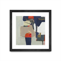 Œuvre d’art murale encadrée noire et mate « Orange Crush V9 » 30 x 30