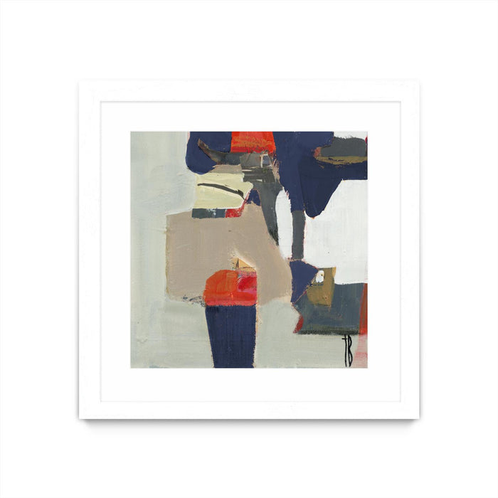 Œuvre d’art murale encadrée blanche et mate « Orange Crush V9 » 30 x 30