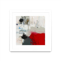 Œuvre d’art murale encadrée blanche et mate « The Mountain Comes To You » 36 x 36