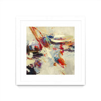Œuvre d’art murale encadrée blanche et mate « Positive Energy I » 36 x 36