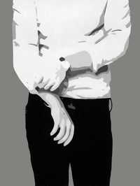 Œuvre d’art murale Giant Art « Mr.right Black And White » 72 x 54