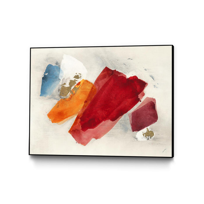 Œuvre d'art murale sur toile encadrée noire « Equilibrium V4 » 24 x 18