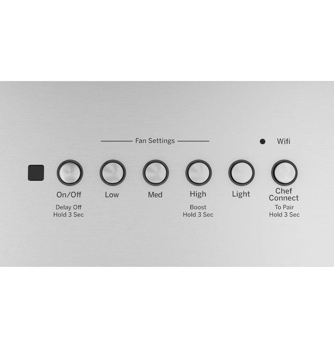 Hotte de cuisinière encastrée personnalisée GE de 30 po avec connectivité Wi-Fi – UVC9300SLSS