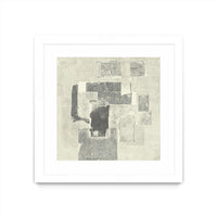 Œuvre d’art murale encadrée blanche et mate « Camera Obscura » 30 x 30