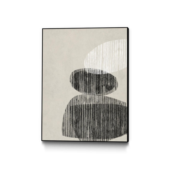 Œuvre d'art murale sur toile encadrée noire « Nested Ii » 30 x 40