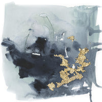 Œuvre d’art murale Giant Art « Cerulean & Gold I » 72 x 72