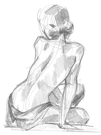 Œuvre d’art murale Giant Art « Sitting Pose Ii » 72 x 54