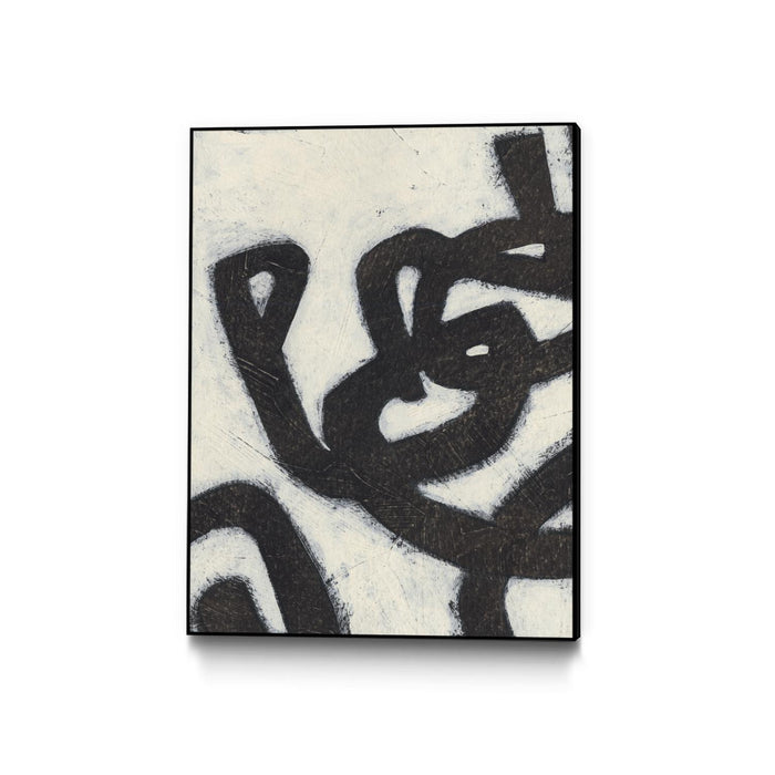 Œuvre d'art murale sur toile encadrée noire « Symbiotic I » 18 x 24