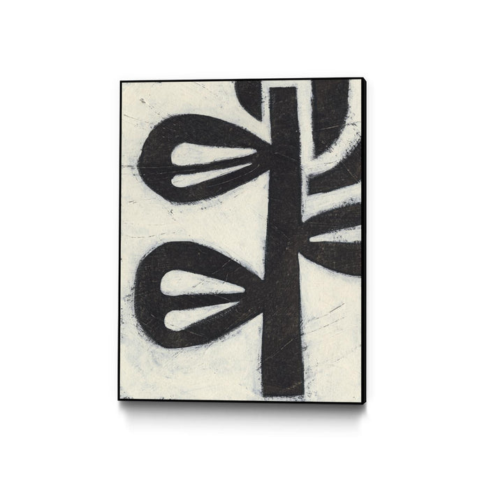 Œuvre d'art murale sur toile encadrée noire « Symbiotic V » 24 x 32
