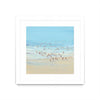 Œuvre d’art murale encadrée blanche et mate « Beach Day I » 30 x 30