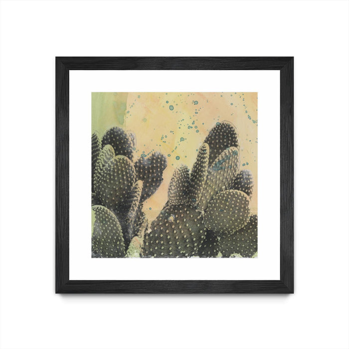 Œuvre d’art murale encadrée noire et mate « Desert Dreams Ii » 36 x 36