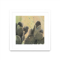 Œuvre d’art murale encadrée blanche et mate « Desert Dreams Ii » 30 x 30