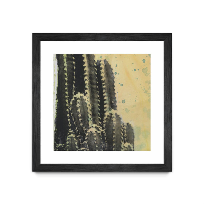 Œuvre d’art murale encadrée noire et mate « Desert Dreams Iv » 30 x 30
