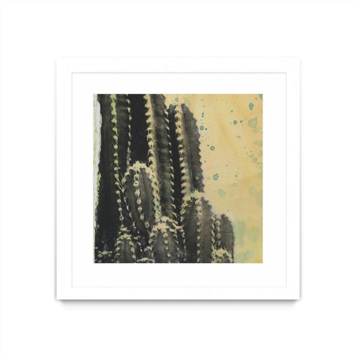 Œuvre d’art murale encadrée blanche et mate « Desert Dreams Iv » 30 x 30