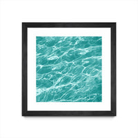 Œuvre d’art murale encadrée noire et mate « Ripple I » 30 x 30