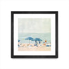 Œuvre d’art murale encadrée noire et mate « If It's The Beaches I » 30 x 30