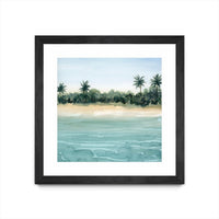 Œuvre d’art murale encadrée noire et mate « Paradis Ii » 30 x 30