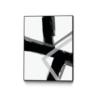 Œuvre d'art murale sur toile encadrée noire « Angular Pulse Iv » 24 x 32