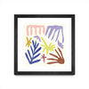 Œuvre d’art murale encadrée noire et mate « Coral Construction Ii » 36 x 36