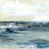 Œuvre d’art murale Giant Art « Coastal Blues I » 54 x 54