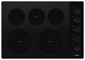 Surface de cuisson électrique Whirlpool de 30 po à 5 éléments - noire - WCE77US0HB