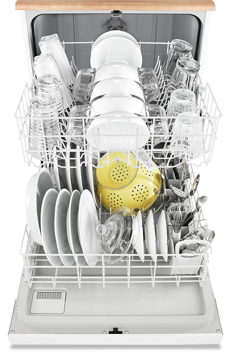 Lave-vaisselle portatif Whirlpool de 24 po et de 64 dBA avec commandes à l’avant - blanc - WDP370PAHW