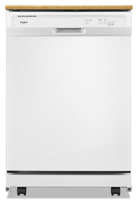 Lave-vaisselle portatif Whirlpool de 24 po et de 64 dBA avec commandes à l’avant - blanc - WDP370PAHW