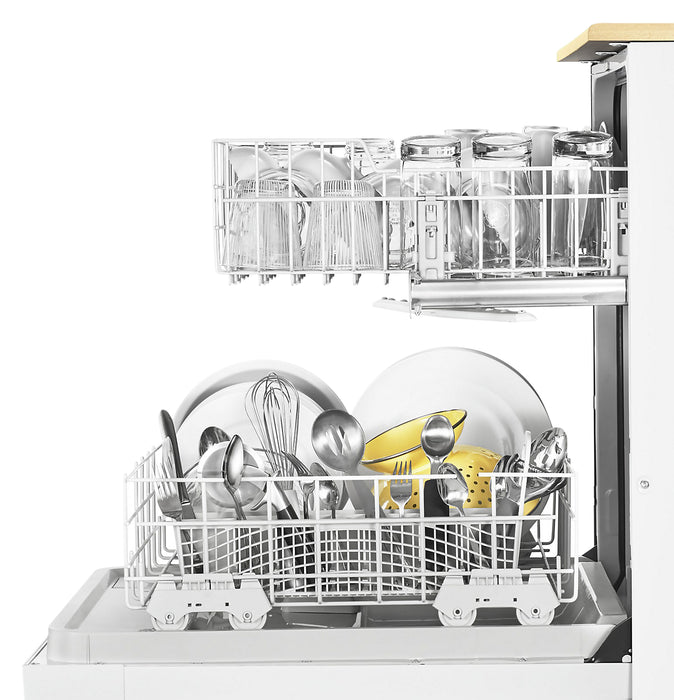 Lave-vaisselle portatif Whirlpool de 24 po et de 64 dBA avec commandes à l’avant - blanc - WDP370PAHW