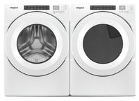 Laveuse chargement frontal 5,0 pi³, sécheuse électrique chargement frontal 7,4 pi³ Whirlpool - blanches