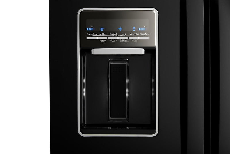 Réfrigérateur Whirlpool de 20 pi³ et de 30 po à portes françaises - noir - WRF560SEHB