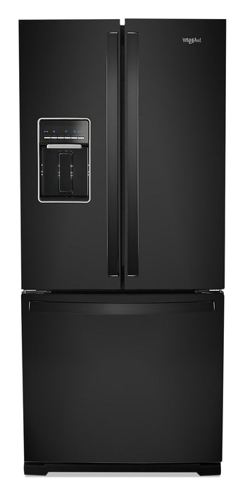 Réfrigérateur Whirlpool de 20 pi³ et de 30 po à portes françaises - noir - WRF560SEHB