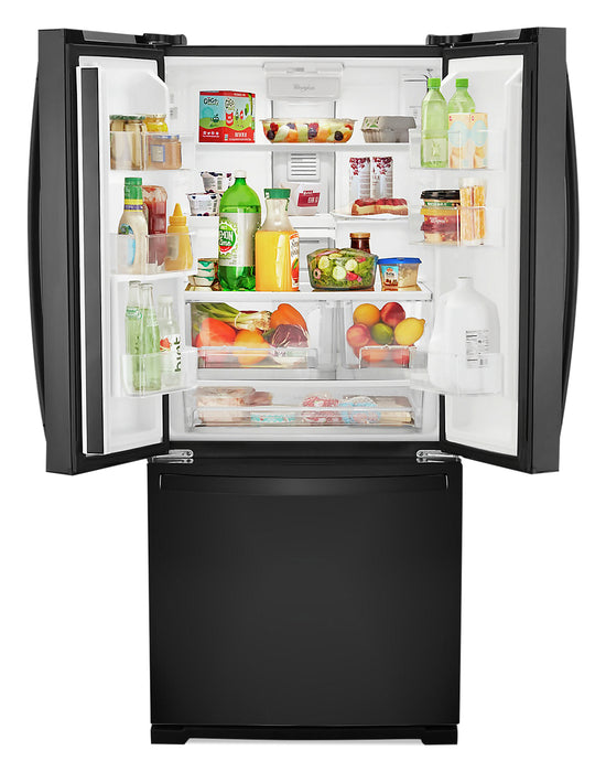 Réfrigérateur Whirlpool de 20 pi³ et de 30 po à portes françaises - noir - WRF560SEHB