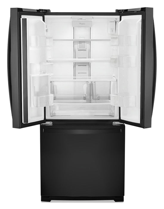 Réfrigérateur Whirlpool de 20 pi³ et de 30 po à portes françaises - noir - WRF560SEHB