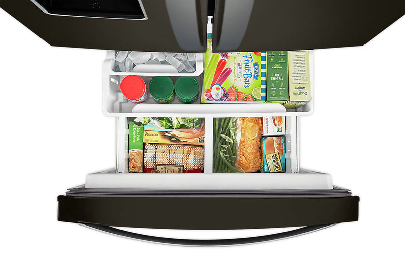 Réfrigérateur Whirlpool de 20 pi³ et de 30 po à portes françaises - acier inoxydable noir - WRF560SEHV