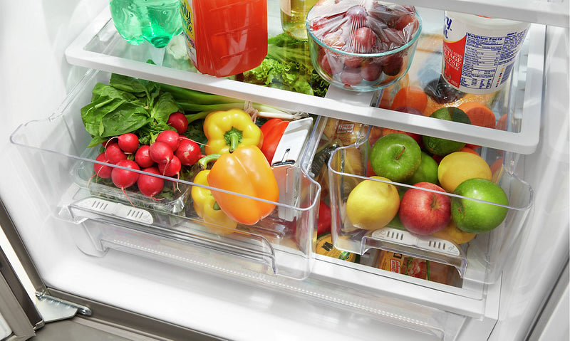 Réfrigérateur Whirlpool de 20 pi³ et de 30 po à portes françaises - acier inoxydable noir - WRF560SEHV