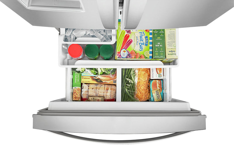 Réfrigérateur Whirlpool de 20 pi³ et de 30 po à portes françaises - acier inoxydable résistant aux traces de doigts - WRF560SEHZ