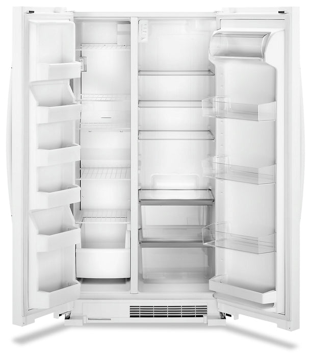 Réfrigérateur Whirlpool de 25 pi³ et de 36 po à compartiments juxtaposés - blanc - WRS315SNHW