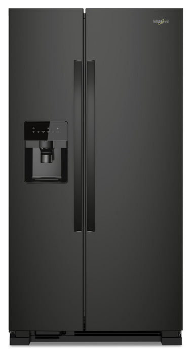 Réfrigérateur Whirlpool de 21 pi³ et de 33 po à compartiments juxtaposés - noir - WRS331SDHB