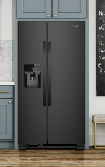 Réfrigérateur Whirlpool de 21 pi³ et de 33 po à compartiments juxtaposés - noir - WRS331SDHB