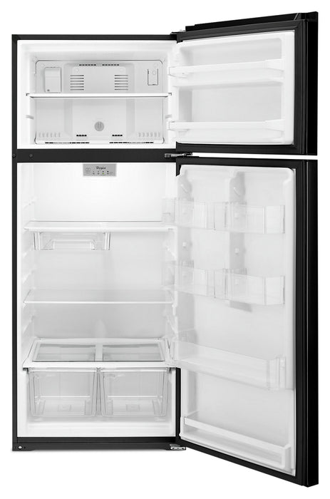 Réfrigérateur Whirlpool de 18 pi³ et de 28 po à congélateur supérieur - noir - WRT518SZFB