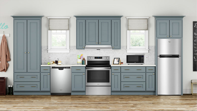 Réfrigérateur Whirlpool de 18 pi³ et de 28 po à congélateur supérieur - acier métallique résistant aux traces de doigts - WRT518SZFG