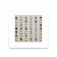 Œuvre d’art murale encadrée blanche et mate « Windows Ii » 30 x 30