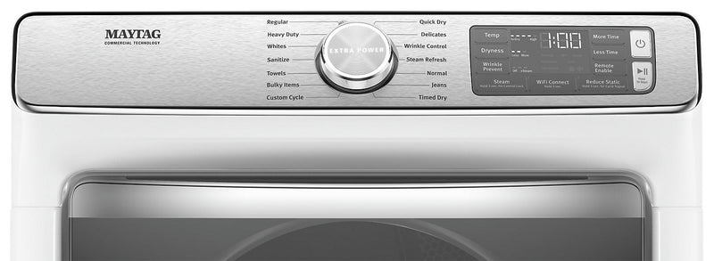 Laveuse frontale 5,8 pi3 Extra Power et sécheuse électrique intelligente 7,3 pi³ Maytag - blance