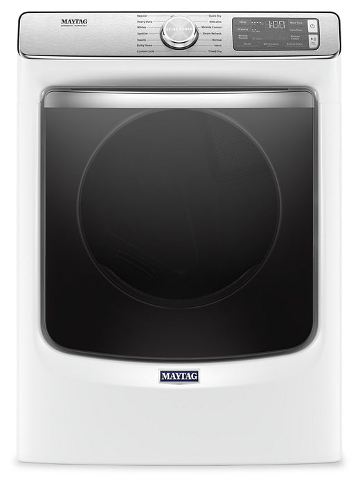 Sécheuse à gaz intelligente à la vapeur Maytag de 7,3 pi³ - blanche - superposable - MGD8630HW