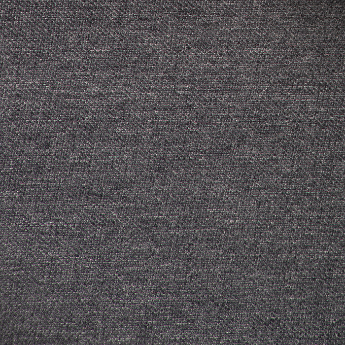 Chaise de salle à manger York en tissu d’apparence lin avec bordure de clous décoratifs - grise